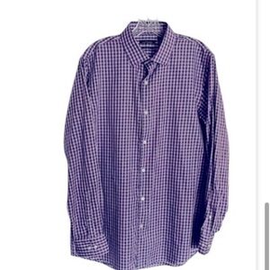Men’s size 16 1/2 neck Marc Anthony slim fit purple button-down dress shirt